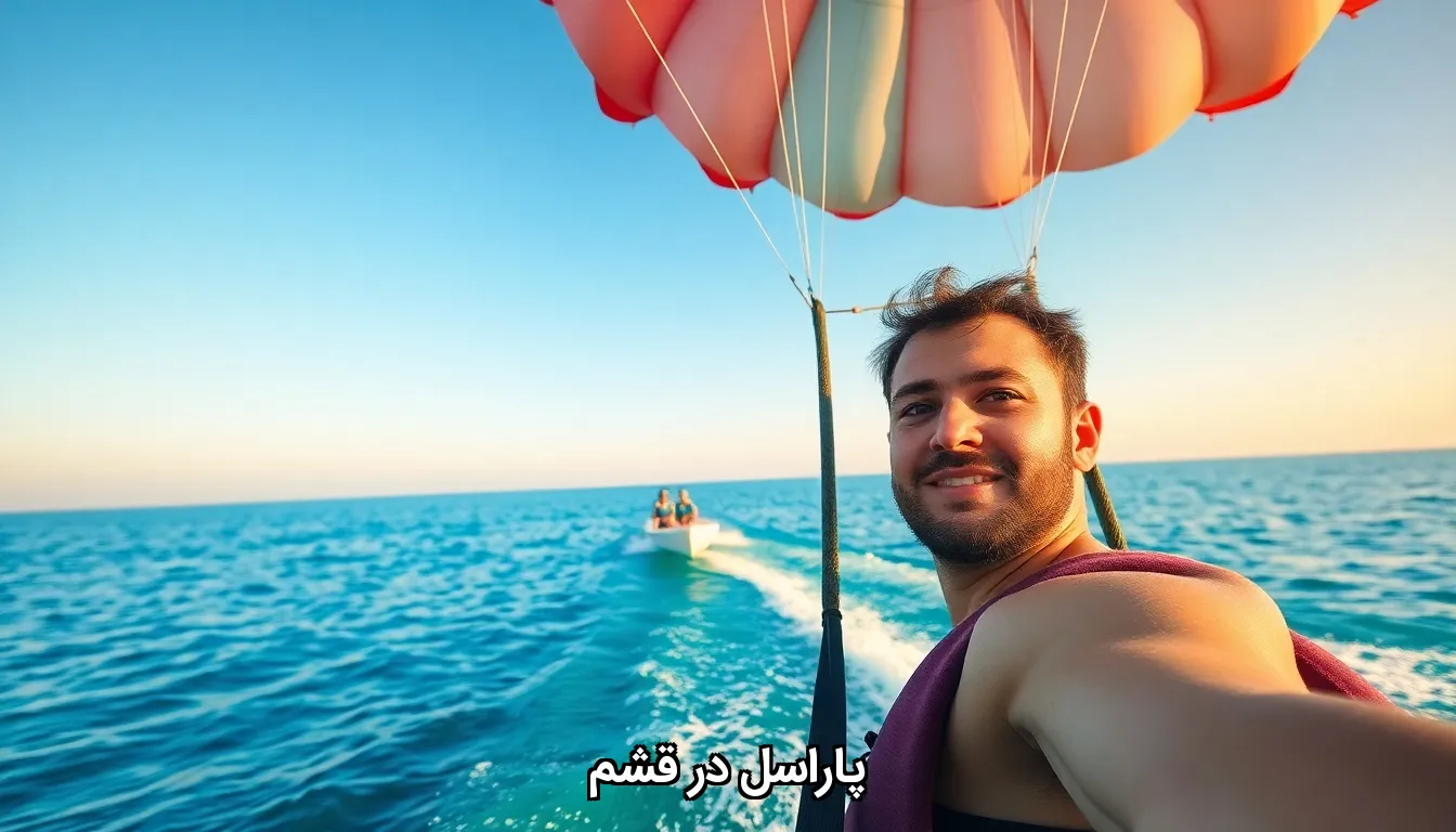پاراسل سواری در قشم